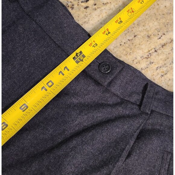 Ann Taylor Loft Women Size 10 Gray Straight Leg Dress Pants Trouser Wool Lined - Picture 7 of 14